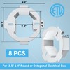 Copkim 8 Pcs Round Electrical Box Extender 4.35 Inch x