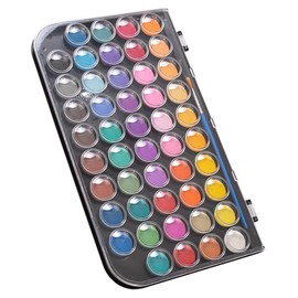 Hohopeti Portable Watercolor Kit Solid Gouache Paint Artists and Beginners Easy to Carry for Indoor and Outdoor Painting Includes Painting Pen for Creative Fun