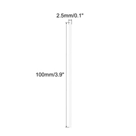 MECCANIXITY Zirconia Ceramic Rod Solid Cylinder Whetstone 2.5mmx100mm Sharpening for Knives Scissors