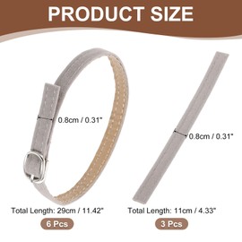 uxcell 3 Pair Replacement Ankle Strap for Heels Detachable Shoe Straps PU Leather Shoe Band, Suede Dark Gray