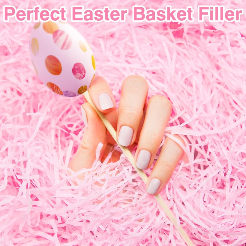 Topsvllcly 2.2 LB Easter Grass 35oz 4 Colors Easter Basket