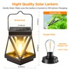 KOOPER 4 Pack Solar Lanterns Outdoor Waterproof, Upgraded Black Metal