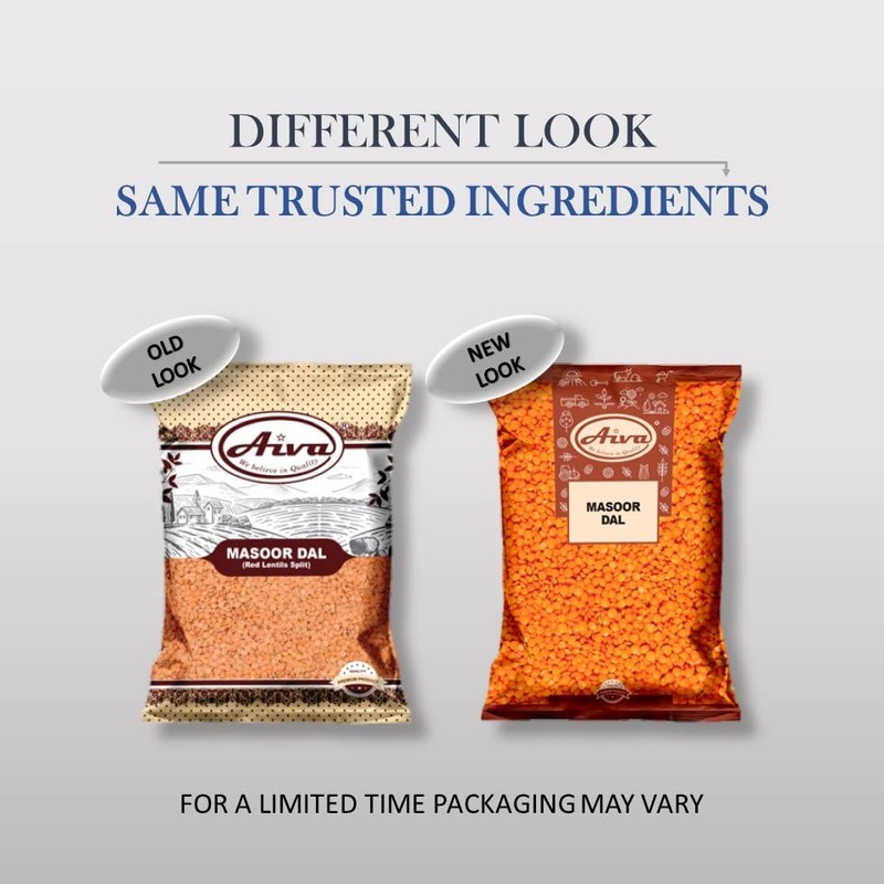 Aiva Masoor Dal (Red Split Lentils) No Husk 4 LB