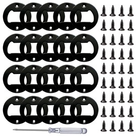 Bottle Opener Insert - 20 Sets Stainless Stee Bottle Opener Inserts Kit with Screws Screwdriver for Bottle Opener DIY Resin Mould Kit Hardware Parts Supply（black)