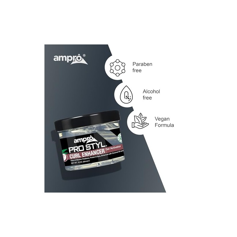 Ampro Pro Style Curl Enhancer Gel Activator Regular, 10 Ounce