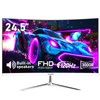 Gawfolk 24.5 Inch Gaming Curved Monitor Built-in Speakers, 3000R 120Hz