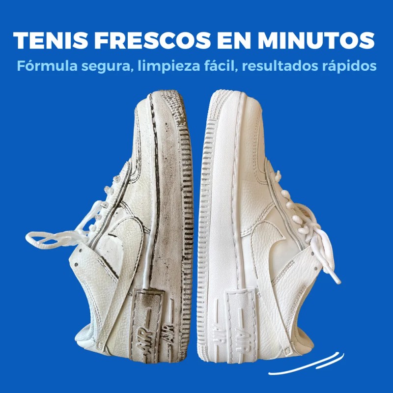 Kit Limpieza De Tenis 4pzs Limpiador Espuma Cepillo Shoozas