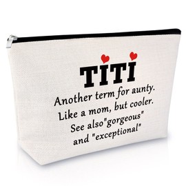 Funny Auntie Gift Aunt Gift from Niece and Nephew Makeup Bag Birthday Gift for Aunt Auntie Cosmetic Bag Mothers Day Gift for Auntie Christmas Thanksgiving Gift Travel Cosmetic Pouch