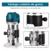 Burkey Router Madera Recortadora Rebajadora 800w 15 Brocas Carburo
