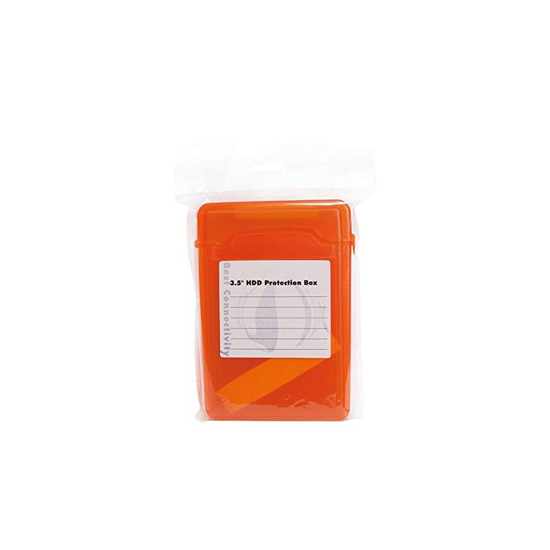 Hard Drive Protective Box for 3.5 Inch HDD Orange