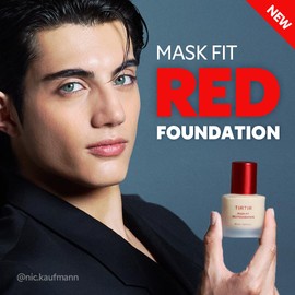 TIRTIR Mask Fit Red FoundationㅣLong Lasting Flawless Coverage, Energy Essence, Lightweight, Hydrating, Pore-Blurring, Breathable Satin Finish, Makeup, Radiant Skin, #33N Macchiato, 1.01 Fl Oz