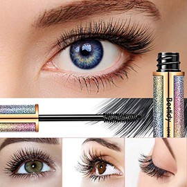 Bestidy 4D Silk Fiber Lash Mascara - Natural Waterproof, Smudge-proof, Thickening & Lengthening, No Clumping, Lasts All Day