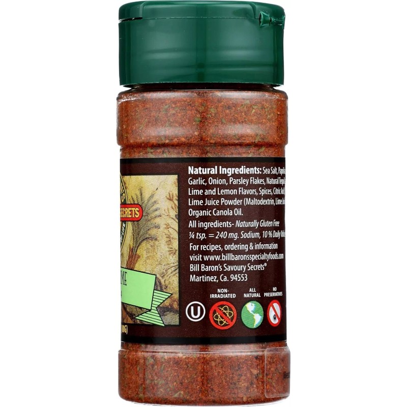 Bill Baron's Spices & Seasonings Tequila Lime Seasoning Marinade, 2.82