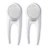 RE GOODS Golf Divot Tool (Steel), Black and Silver