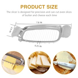 Butter and Cheese Slicer, Stainless Steel Multipurpose Cheese Slicer for Food Cutter, Butter Slicer Cutter Cheese Slicer with Handle