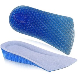 Xrten 1 PairSilicone Invisible Breathable Height Increase 3cm Insoles, Extra Shock Absorb for Protecting Heel and Knee - Unisex Inserts Shoe Cushion Relieve Foot Pain
