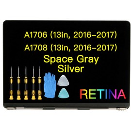 (Silver) LCD Screen Replacement for MacBook Pro A1706 A1708 EMC 3071 EMC 3163 EMC 2978 EMC 3164 Retina Full Display Assembly A+++ FOCUS LCD