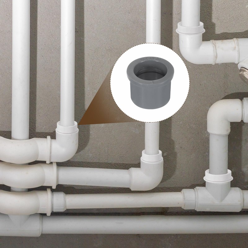 sourcing map 10 Pcs PVC DWV Reducer Bushing 2" x