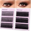 Eyelash Extensions, 6 Styles Cluster Lashes, 30D-40D-50D-60D-80D-100D Natural Eyelashes, Individual