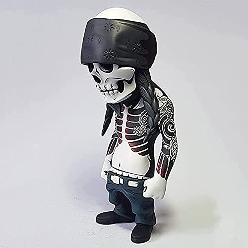 Hip Hop Commemorative Skeleton Ornaments Desktop Resin Crafts Gifts for