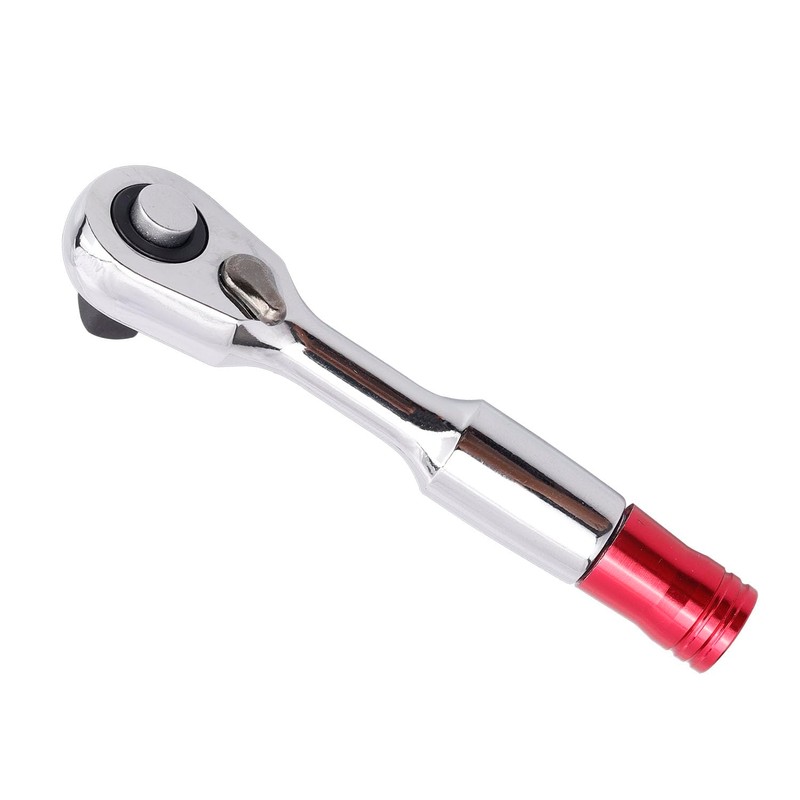 Bestgle 2 in1 Mini Ratchet Wrench, 1/4" Drive Hex Bit