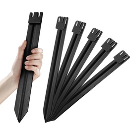 6Pcs Metal Landscape Edging Stakes, 10In Garden Stakes Landscape Anchoring Spikes for Terrace Board, Landscape Edging Coil, Grass Barrier, Bender Board, Garden Liner