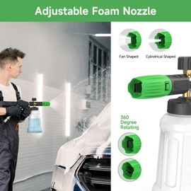 OHAYORI Snow Foam Lance Compatible with Bosch Aquatak/Black &Decker/Norse/Neo Foam Cannon Foam Maker Adjustable 1L Bottle Soap Dispenser with Upgraded Nozzle Foam Jet Foamer for Pressure Washer