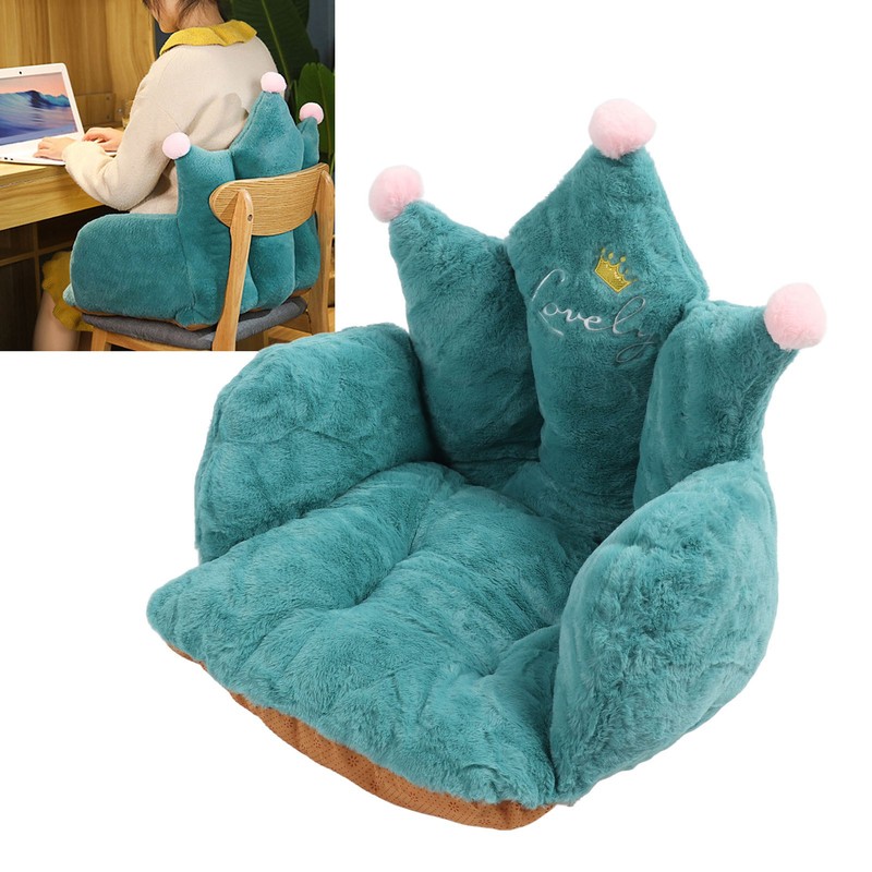 Office Chair Cushion Semi Enclosed Crown Shape Polyester Fiber Seat