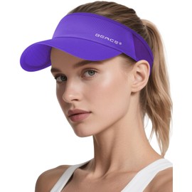 BEACE Lightweight Moisture Wicking Sports Sun Visors Hats Women Men,Sunvisor Cap for Golf Tennis Running Pickleball Purple