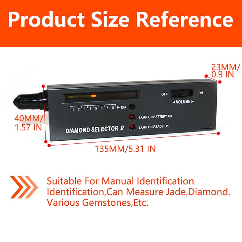 HMOIS High Accuracy Diamond and Gemstone Detector - Portable Tester