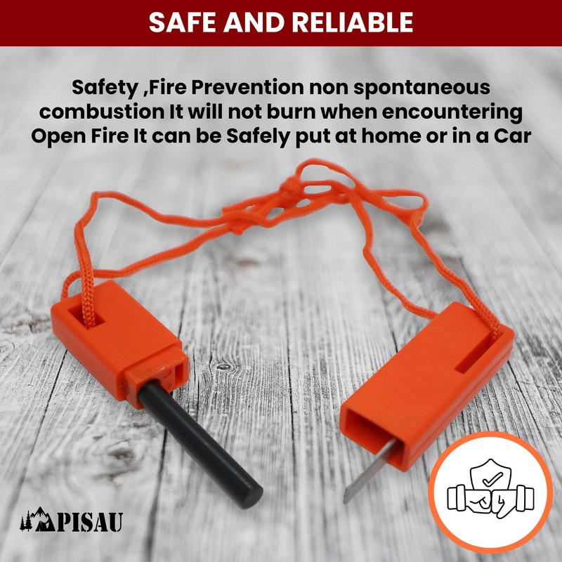 Fire Starter Flint Emergency Waterproof for Camping, Fishing and Hunting