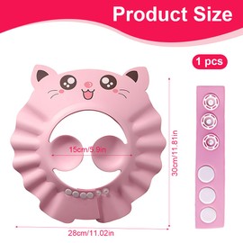 LuLiyLdJ Kids Shower Cap Kids - A Shower Cap for Worry-Free Hair Washing Child Protection Pink 1 Piece