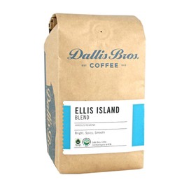 Dallis Bros. Coffee "Ellis Island Blend" Medium Roasted Fair Trade Organic Whole Bean Coffee - 5 Pound Bag