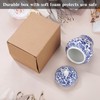 SOITIS Small Urns for Human Ashes, 5.12 Inches Qinghua Porcelain