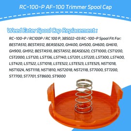 RC-100-P RC-100 Spool Cap Covers Replacement for Black Decker RC-100-P AF-100 GH900 GD600 GH610 385022-03 LST201 LST522 LCC140 Weed Wacker Cover Caps (2 Cap+2 Spring)