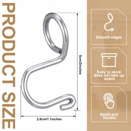 Sosation 45 Pcs Clothes Hanger Connector Hooks Metal Hanger Extender Hooks Mini Cascading Hanger Hook Metal Outfit Hanger Extender Clips for Velvet Plastic Wooden Closet Space Saving