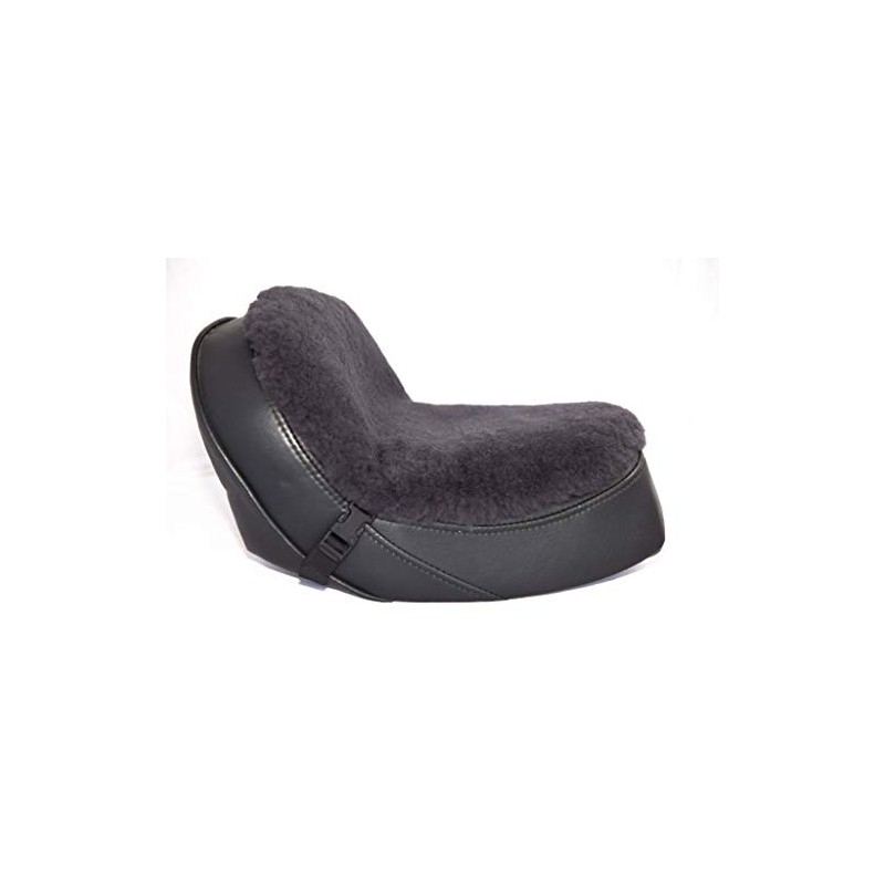 Alaska Leather X-Large Sheepskin Buttpad® - Motorcycle Seat Pad (Charcoal