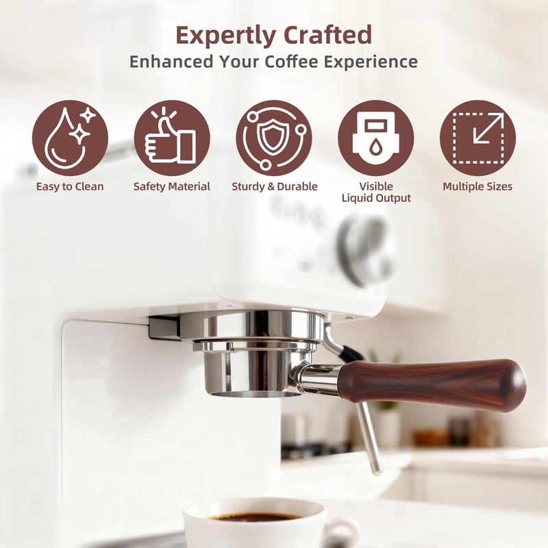 ShanSon Espresso 51mm Bottomless Portafilter with Stainless Steel 3 Ears