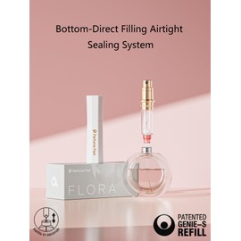 Perfume Pod Refillable Perfume Atomizer, Bottom Filling Fragrances Perfume Bottle, Mini Cologne Dispenser, Travel sized, Portable Sprayer for Women Men, Gift (FLORA01, WHITE)