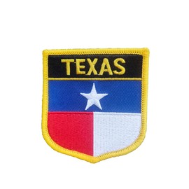 Ruoming - 1 parche de bandera de Texas para planchar o coser bordado, táctico, bandera militar del estado (Texas)