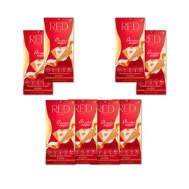 RED Delight Caramelized White Chocolate, Made with No Added Sugar, Fewer Calories and Less Fat, Full Size Bars, Pack of 8