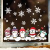 Condessacity Christmas Wall Sticker Christmas Tree Penguin Snow Window Decoration