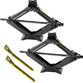 JOIKIT 2 Pack 1.5 Tons 3306 Lbs Capacity Scissor Jack, Car Jack with 2 Ratchet Handles, Car Scissor Jack Lift for Wagon, Van, SUV, Truck, Max Height 15 Inches