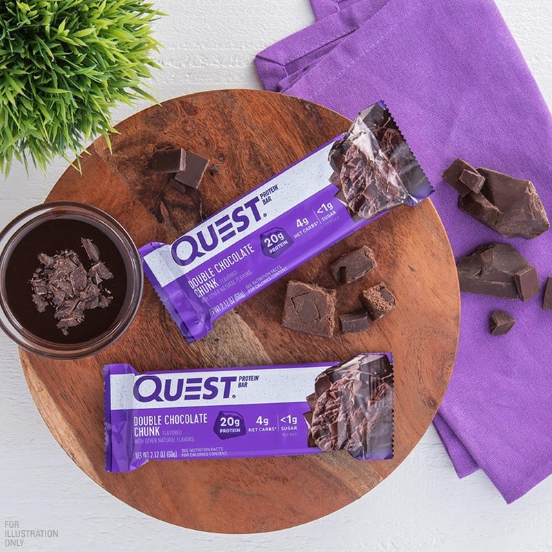 Quest Nutrition Double Chocolate Chunk Protein Bars, 20g Protein Bars,