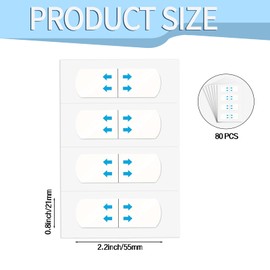 80 Stück Face Lifting Tape Unsichtbar, Face Tape Lifting Tapes Gesicht für Gesicht und Hals, Anti-Falten Pflaster Gesicht, Gesichtstape Facelifting Facetape für Eine Optische Konturierung von Gesicht