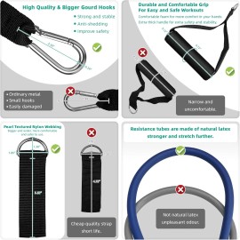 Dose Not Applay Resistance Bands Set 5 Pack Exercise Bands for Home Gym with Bag