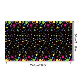 MOZUI 2-Pack Neon Glow Party Tablecloths | 51x87 Inch Glow-Inspired Table Covers | Perfect for Glowing Birthdays, Art Parties & Neon Themed Celebrations