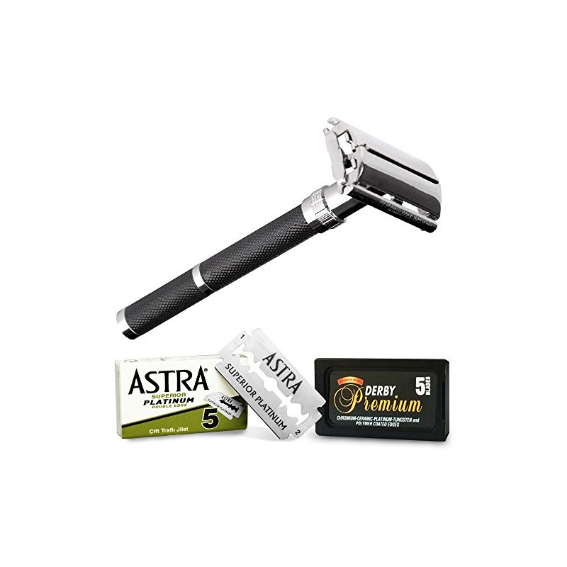 Parker-Astra-Derby Rasierer und Rasierklingen 96R - 1 Packung mit 2