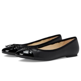 Nine West Women's Prosep Flat, Black Leather Multi 001, 9