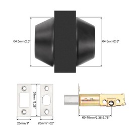 PATIKIL Keyed Alike Double Cylinder Deadbolts, Keyed Entry Door Knob Anti-Theft Exterior Door Hardware for Front Door and Entrance Door, Matte Black